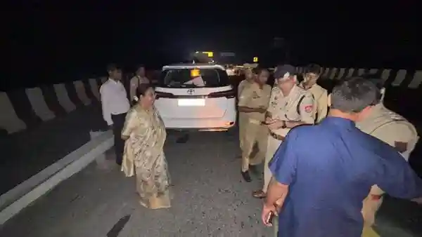 Close call for UP minister Baby Rani Maurya in expressway accident