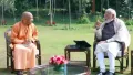 Uttar Pradesh Chief Minister Yogi Adityanath met Prime Minister Narendra Modi at the latter's residence in the national capital. Uttar Pradesh Chief Minister