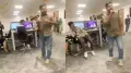 A man's energetic dance performance inside his office has taken social media by storm, earning widespread praise for its confidence and infectious energy