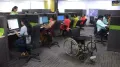 Visually challenged Nikhil Dattatraya Ghatge navigates the floors of Accenture's Koramangala office in Bengaluru confidently using his white cane