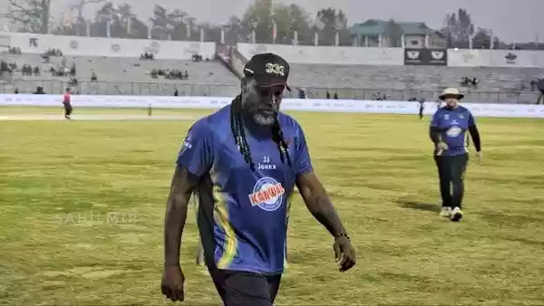 Cricket league in Srinagar involving Gayle turns chaotic