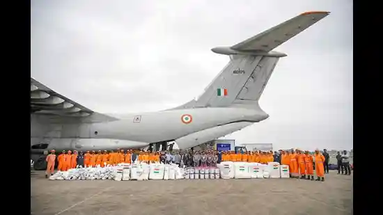 India dispatched search and rescue teams and relief materials such as food items, tents and blankets to Sri Lanka on Saturday to help people affected by