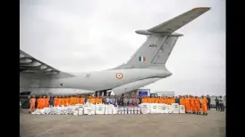 India dispatched search and rescue teams and relief materials such as food items, tents and blankets to Sri Lanka on Saturday to help people affected by