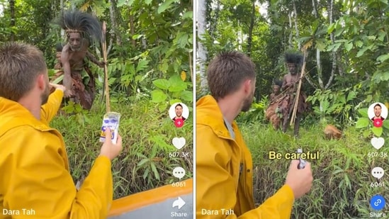 Dara Tah, an Irish TikToker, is facing massive backlash on social media after he shared a video of his interaction with a 'cannibal' tribe in Papua. In the now-viral video, he is seen offering salt to one of the tribesmen. “Deep in the jungle of Papua… Just tried to make contact with a cannibal tribe LOL Will try again tomorrow. Wish us luck,” Tah wrote on TikTok.