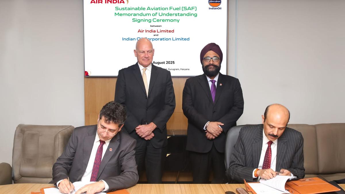 Days after it became the first company in the country to receive ISCC CORSIA certification for sustainable aviation fuel production at its Panipat refinery, State-owned oil refiner and marketeer Indian Oil Corporation has entered into an MoU with Air India for supply of SAF.