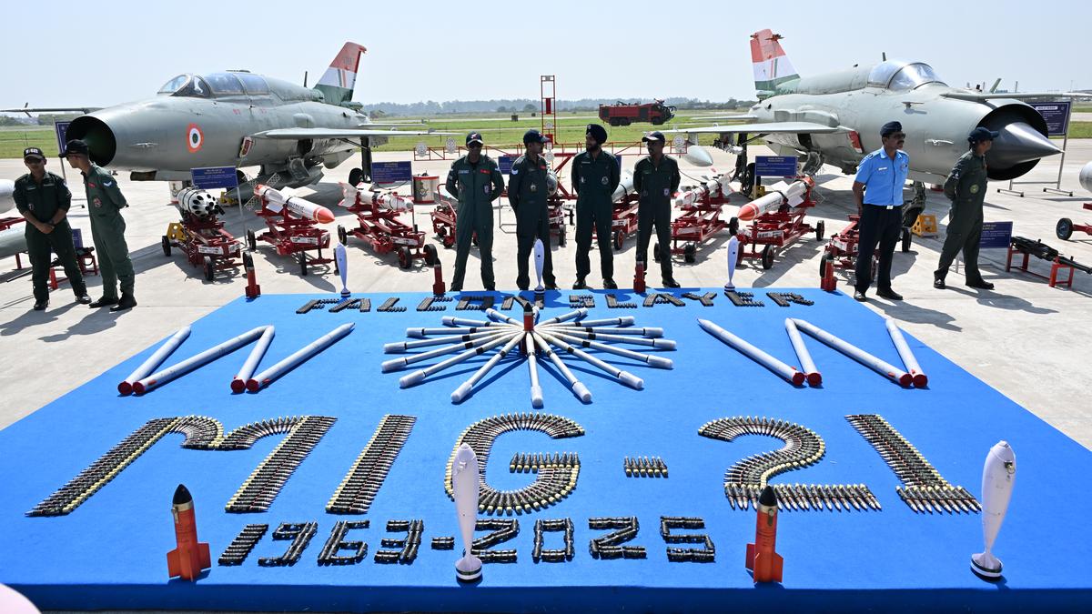 Defence Minister Rajnath Singh on Friday (September 26, 2025) described the MiG-21 as not just an aircraft or a machine but a testament to the deep ties between India and Russia, as the Indian Air Force formally decommissioned the iconic fighter jet at Chandigarh Air Force Station.