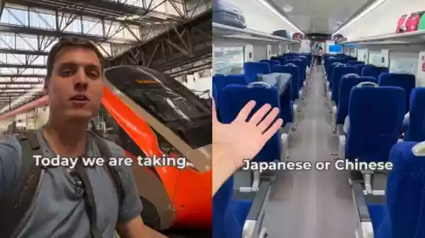 A German traveller exploring India has caught the internet's attention after sharing his surprisingly enthusiastic review of a Vande Bharat Express journey