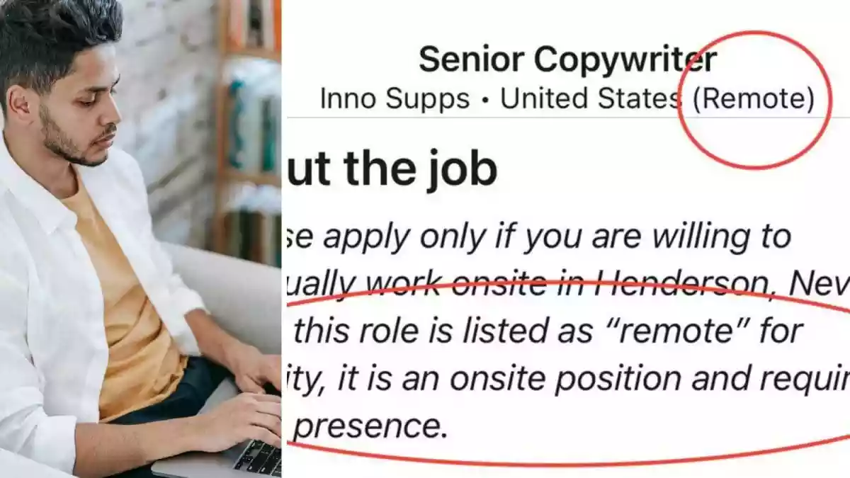 A job listing shared online has left many people frustrated after users noticed that a role marked as “remote