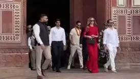 Donald Trump Jr, the son of US President Donald Trump, on Thursday visited the Taj Mahal in Agra amid elaborate security arrangements