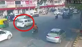 New CCTV footage has surfaced showing Dr Umar Mohammad driving a Hyundai i20 car in Connaught Place, central Delhi, nearly five hours before the Red Fort blast