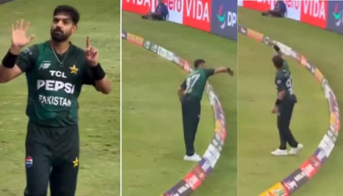 During the Asia Cup 2025 Super 4s clash, Indian fans chanted “Kohli-Kohli” at Pakistan's Haris Rauf, who responded with a fighter jet gesture. Despite his 2-wicket haul, Pakistan lost as Abhishek Sharma's 74 and Shubman Gill's 47 powered India to a six-wicket victory.