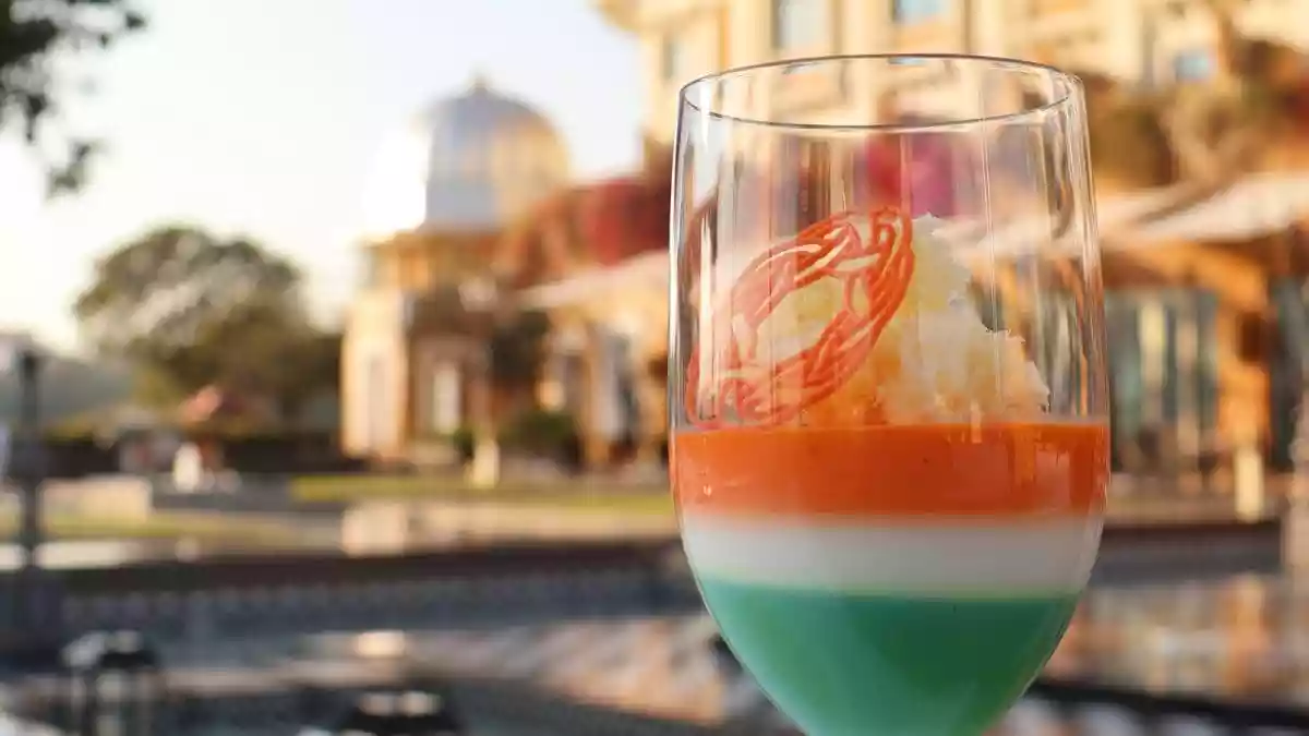 Celebrate Republic Day 2026 with a stunning Indian flag panna cotta, featuring three distinct layers in saffron-orange, white, and green