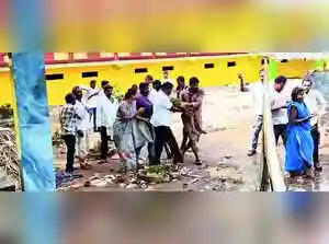 Eight women and a child killed in stampede at Andhra temple