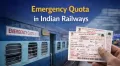 <strong>Emergency quota in Indian Railways:</strong> Indian Railways (IR) provides several booking quotas, including the Emergency Quota (EQ)