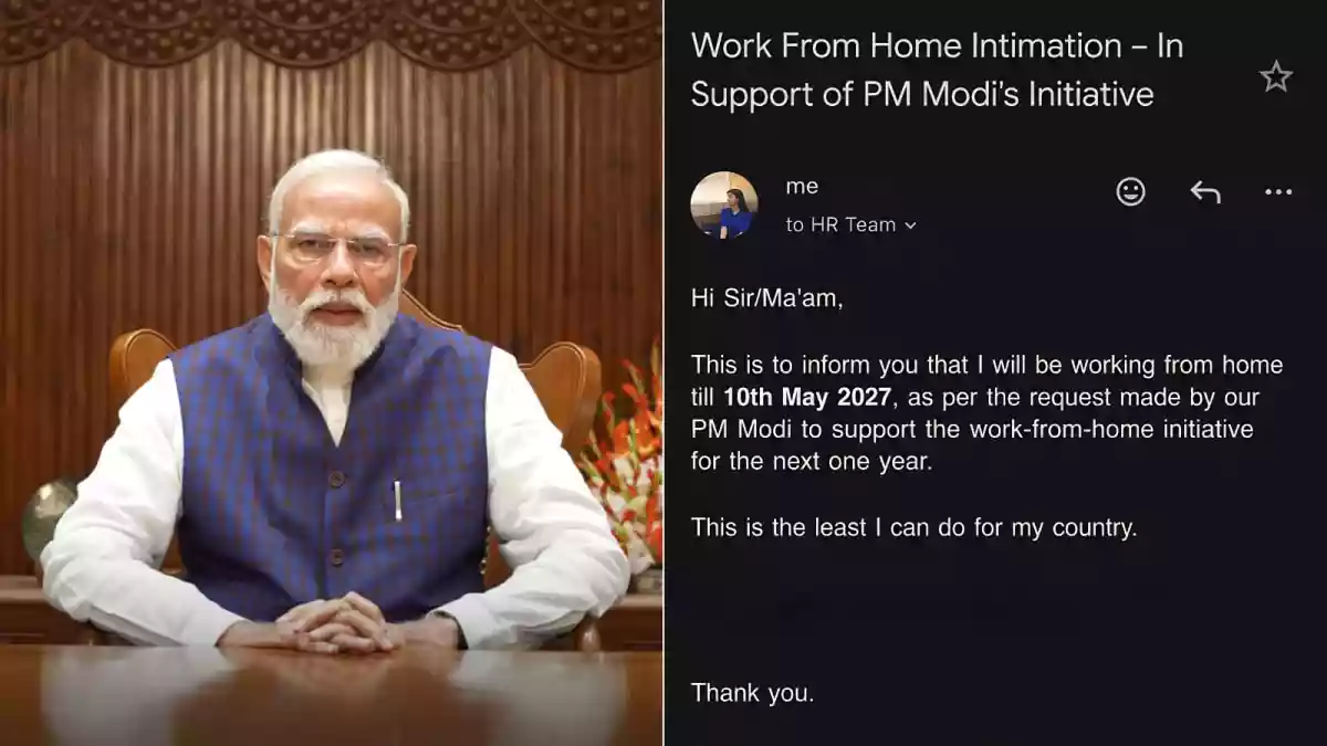 A social media post by a woman named Supriya has gone viral after she shared an email sent to the HR department, informing them she would continue working from