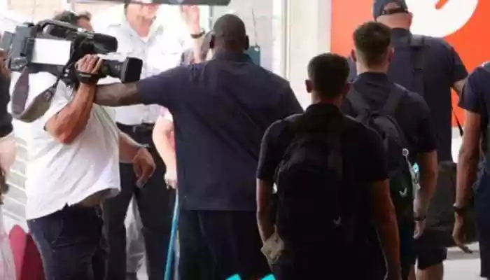 The confrontation took place on Saturday morning when the England squad arrived at the airport to travel to Adelaide for the third Ashes Test