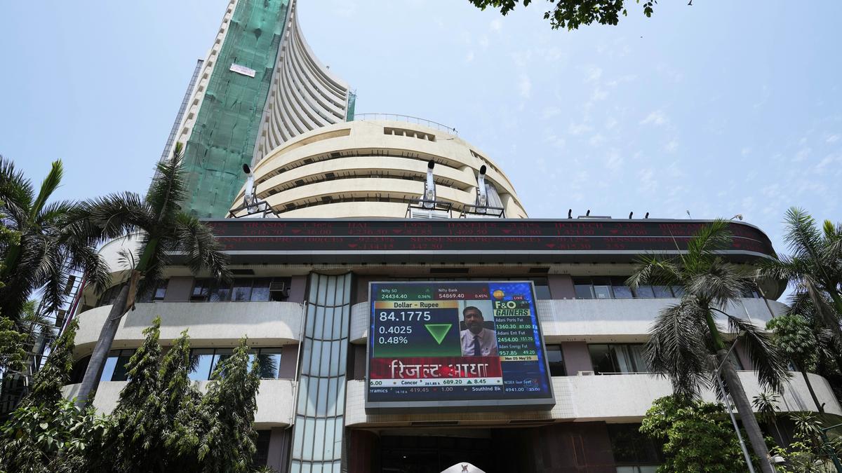 Equity benchmark indices Sensex and Nifty declined in early trade on Friday (August 8, 2025) amid non-stop foreign fund outflows and tariff-related jitters. The 30-share BSE Sensex declined 242.24 points to 80,381.02 in early trade. The 50-share NSE Nifty dropped 54.85 points to 24,541.30.