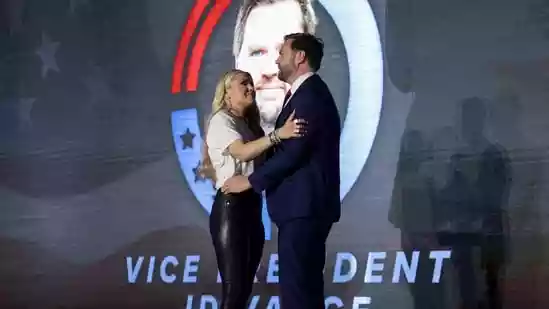 Erika Kirk-JD Vance hug row