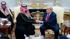 President Donald Trump welcomed Saudi Crown Prince Mohammed bin Salman to the White House on Tuesday (local time) for a warm and friendly meeting