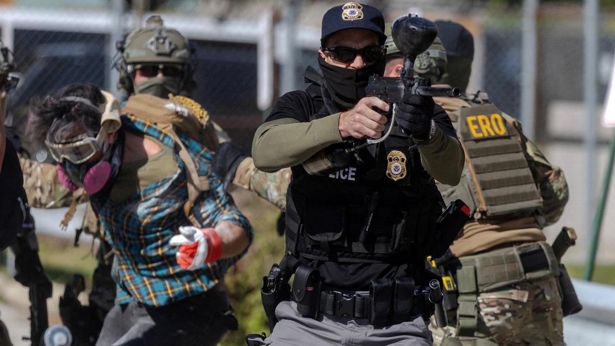 Federal agents have fired pepper balls and tear gas at protesters near an immigration enforcement building in suburban Chicago. The conflict over several hours is the latest pushback by federal authorities against protesters focused on the U.S. Immigration and Customs Enforcement building in Broadview, about 12 miles (19 kilometres) west of Chicago, amid a surge of immigration enforcement that began early this month.