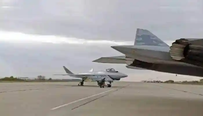 First revealed at the Dubai Airshow in 2021, the Su-75 Checkmate is a single-engine and cost-effective fifth-generation stealth fighter designed to rival modern jets like the US F-35 Lightning II. <strong>Moscow:</strong> Russia has released the first real image of its fifth-generation Su-75 Checkmate fighter jet. The photo, which went viral on social media, shows a technician attending to the aircraft with a Su-57 stealth fighter visible in the background. The photo was officially posted by the United Aircraft Corporation (UAC), the manufacturer of both the Su-57 and Su-75, on its Telegram channel.First revealed at the Dubai Airshow in 2021, the Su-75 Checkmate is a single-engine and cost-effective fifth-generation stealth fighter designed to rival modern jets like the US F-35 Lightning II.<strong>Moscow:</strong> Russia has released the first real image of its fifth-generation Su-75 Checkmate fighter jet. The photo, which went viral on social media, shows a technician attending to the aircraft with a Su-57 stealth fighter visible in the background. The photo was officially posted by the United Aircraft Corporation (UAC), the manufacturer of both the Su-57 and Su-75, on its Telegram channel.