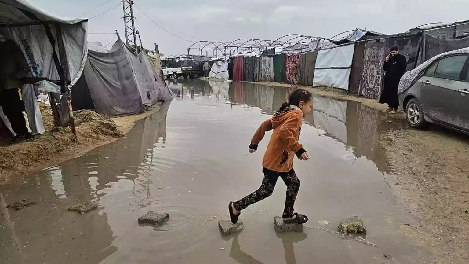 Flood misery for Gazans awaiting next stage of peace plan