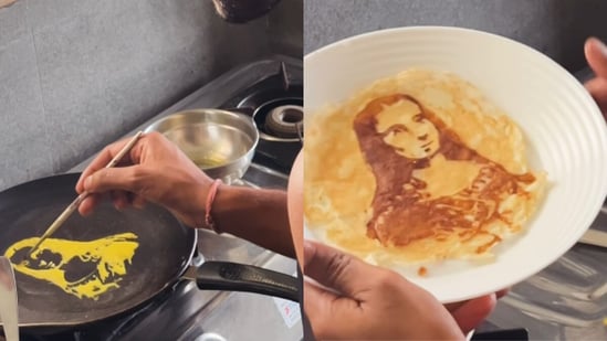 Food is usually enjoyed for its taste, but sometimes it becomes more than a meal. When presented with talent, it can look like art. A viral video showing this unusual mix of food and art has left the internet amazed. The video features an Indian artist recreating the world-famous Mona Lisa painting using eggs while preparing an omelette. The man has impressed viewers with both creativity and skill.