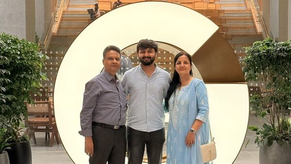 For many young professionals, one of life's proudest moments is showing their parents around their workplace. A Google employee in Bengaluru recently shared that experience, and his story quickly went viral. Viraj Chandra, who joined Google India three months ago, took his parents to visit the company's Bengaluru campus, Ananta. Sharing a picture with them in front of Google's iconic G logo, he wrote on X (formerly Twitter): “Took my parents to @GoogleIndia Ananta – and now they think I just hang out in a 5-star resort every day. Can't blame them, this place barely feels like an office.”