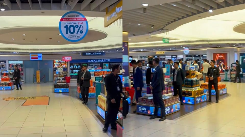 <h4>‘Buy buy buy!’: Foreign tourist reacts to duty-free shopping after Delhi immigration</h4><h4>A foreign tourist has posted a video of