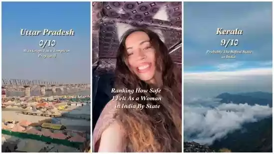 <h4>Foreigner ranks 'how safe she felt as a woman' travelling solo in different Indian states: '0/10 in UP, 9/10 in Kerala'</h4><h4>After