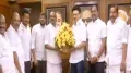 Former AIADMK Minister R Vaithilingam on Wednesday called on DMK President MK Stalin and formally got inducted into the ruling party