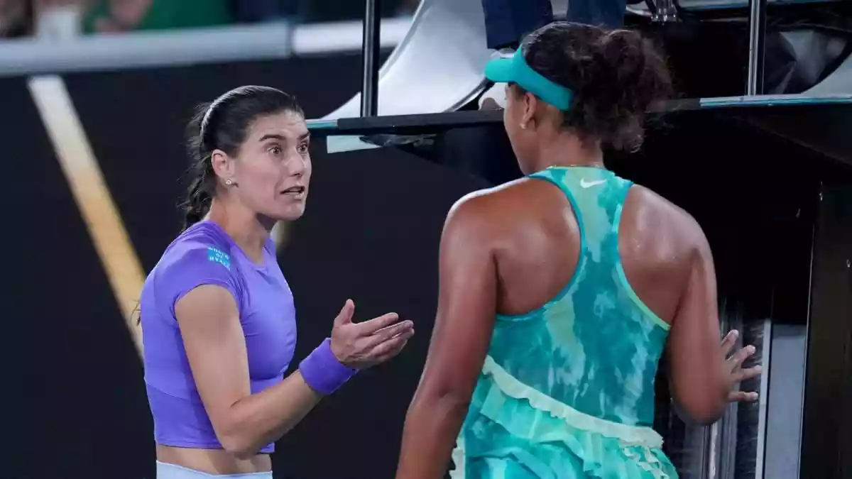 It wasn't Naomi Osaka's tennis that had people talking at Melbourne Park on Thursday. A frosty handshake and an even frostier exchange stole the spotlight