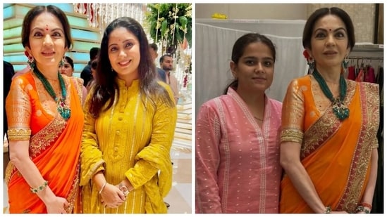 Ganesh Chaturthi 2025: The Ambani family kickstarted Ganesh Chaturthi celebrations on August 27 by bringing Ganpati Bappa home. On Thursday, the family performed Visarjan. During the celebrations, Nita Ambani was seen decked up in a dual-toned saree and stunning emerald jewels.