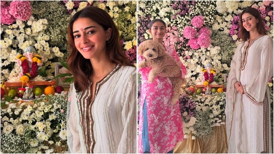 Ganesh Chaturthi is here, and Bollywood knows how to celebrate it in style! Ananya Panday welcomed Ganpati Bappa home alongside her family in a heartwarming celebration. The 26-year-old actor shared glimpses of the festivities with her Instagram family, looking stunning in elegant traditional attire. <strong>(Also read: </strong><strong>Ananya Panday's Mykonos wardrobe shines with glamorous mini dresses and sultry beach looks. See pics</strong><strong> )</strong>