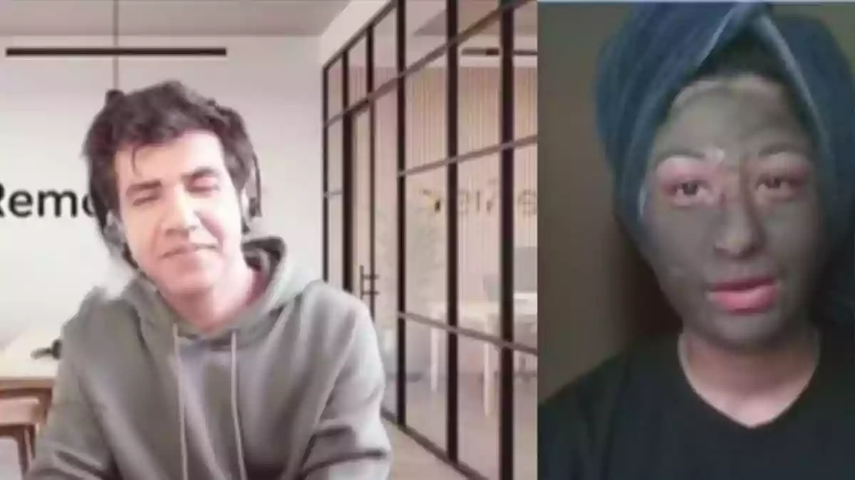 Gen Z Employee Joins Team Call With Neem Face Mask