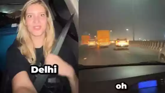A German woman has captured the attention of social media users after sharing a light hearted video documenting her first hand experience of navigating Delhi's