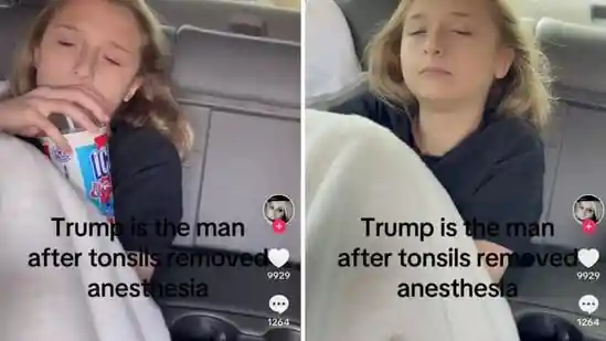 A video of a girl's remarks on Donald Trump after waking up from anesthesia has gone viral. Initially posted on TikTok, the video captures her calling the US