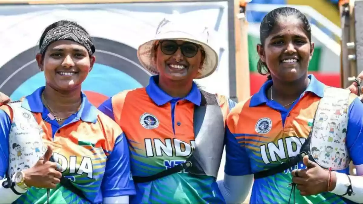 India’s women’s recurve team delivered under pressure when it mattered most, edging past hosts China in a dramatic shoot-off to win gold at the Archery