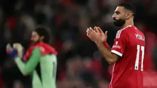 Mohamed Salah took everything in at full-time of </b>Liverpool</b>'s 2-0 Premier League win over Brighton, applauding all four sides of Anfield