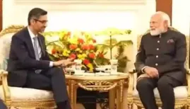 Google CEO Sundar Pichai on Wednesday met Prime Minister Narendra Modi here in the national capital. Pichai is here for the Global AI Impact Summit 2026 and