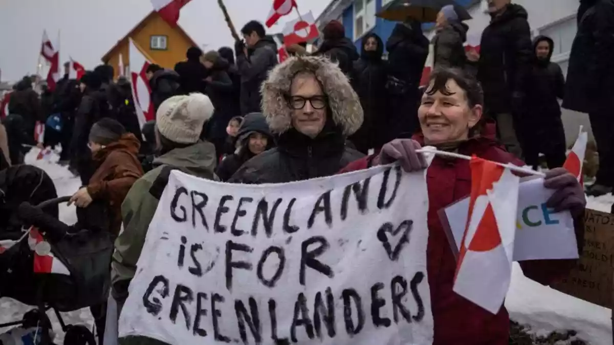 Thousands of people took to the streets across Greenland on Saturday in the largest coordinated protests the Arctic island has witnessed