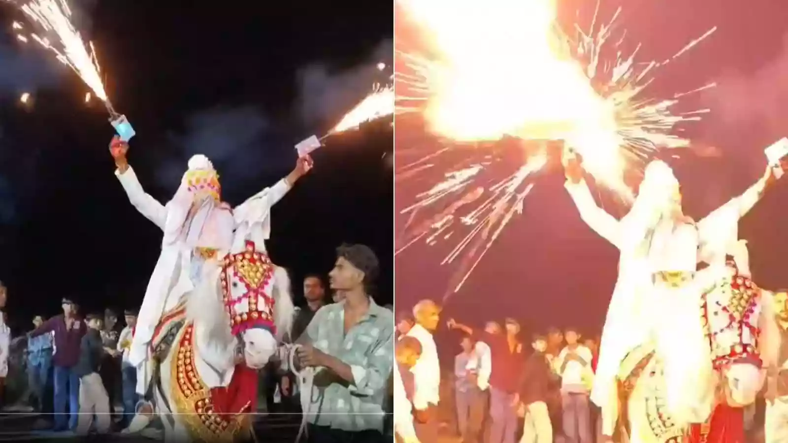 Groom’s Grand Baraat Entry Turns Dangerous After Sparkler Gun Explodes Mid-Celebration