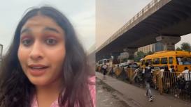 <h4>Gurgaon woman says 8-km journey home took 2.5 hours after rain: ‘Going back becomes a whole battle’</h4> <h4>A Gurgaon woman said an