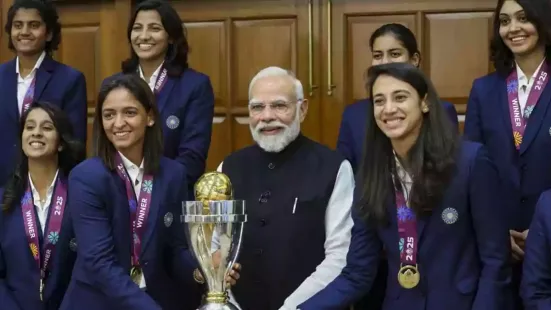 Prime Minister Narendra Modi on Wednesday (November 5, 2025) met the triumphant Indian women's cricket team at his residence and lauded the players for their