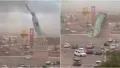 A 24-meter Statue of Liberty replica outside a Havan store in Guaiba, Brazil, collapsed during a severe storm (90 km/h winds). The video is now viral