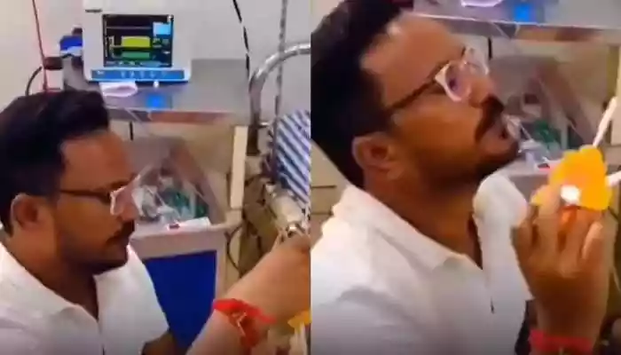 The short clip shows a man trying to lift his child’s spirits in the simplest yet most heartfelt way, by blowing bubbles. The video also highlighted the