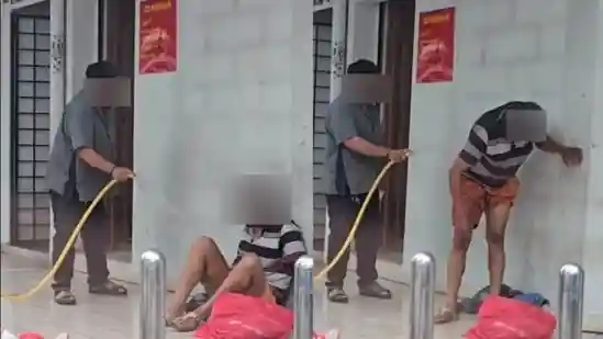 A homeless man who was kicked, hosed down and humiliated for sleeping outside a bank in Malaysia has opened up about his ordeal. Safiudeen Pakkeer Mohamed