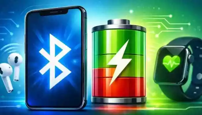 <strong>Bluetooth Battery Drain: </strong>Bluetooth uses very little battery, especially with modern BLE technology. Keeping it ON all day usually