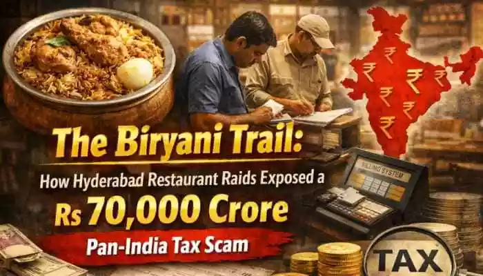A Hyderabad restaurant probe exposed a ₹70,000 crore tax evasion racket involving manipulated billing software across India. <strong>Hyderabad: