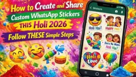<strong>Holi Custom Stickers On WhatsApp:</strong> This Holi 2026, make your WhatsApp chats fun with custom stickers! Create stickers from photos